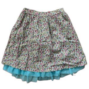 Y2k Liberty of London Target Floral Blue Tulle Layered Cottagecore Skirt Girl XL
